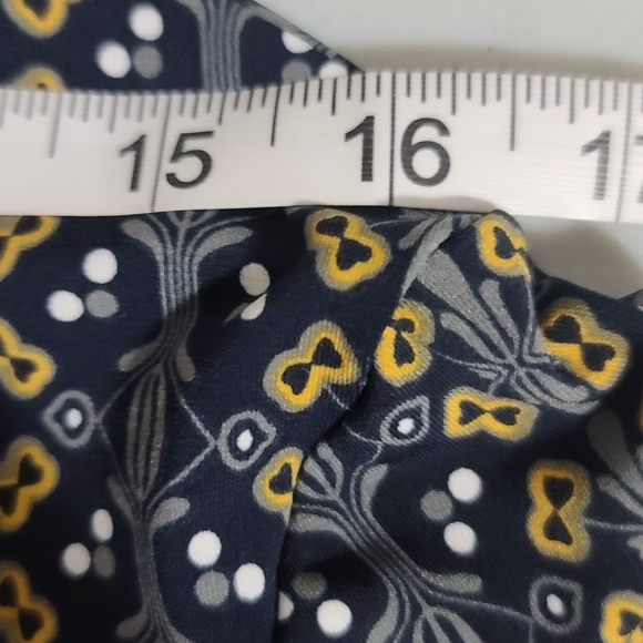 Max Studio Women's Large Blue, White & Yellow Boho Print Midi Dress NWT ! - Picture 9 of 14